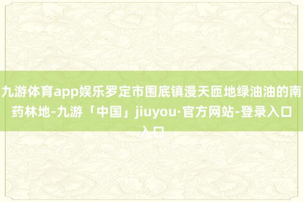 九游体育app娱乐罗定市围底镇漫天匝地绿油油的南药林地-九游「中国」jiuyou·官方网站-登录入口